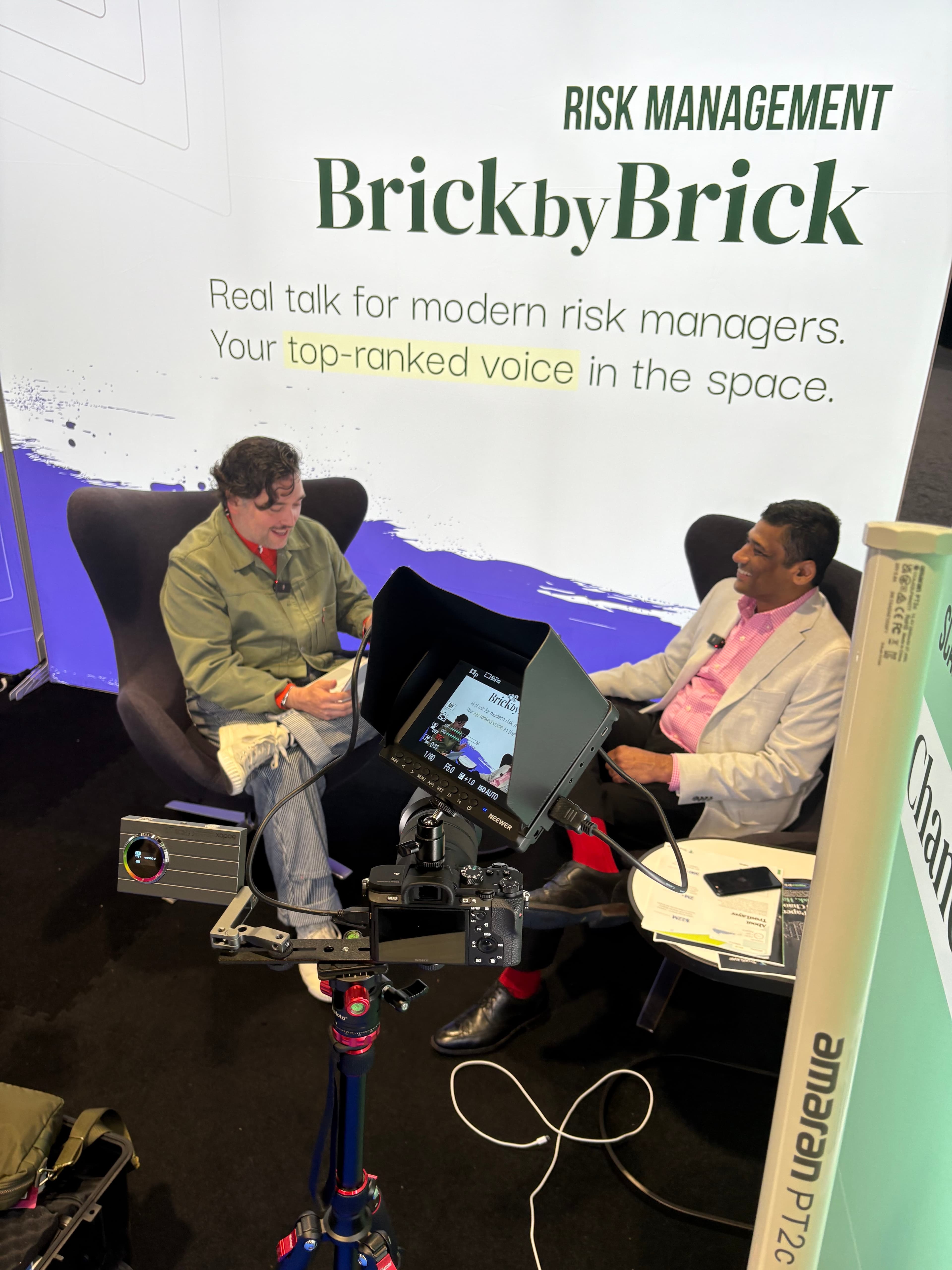 Conference booth interview