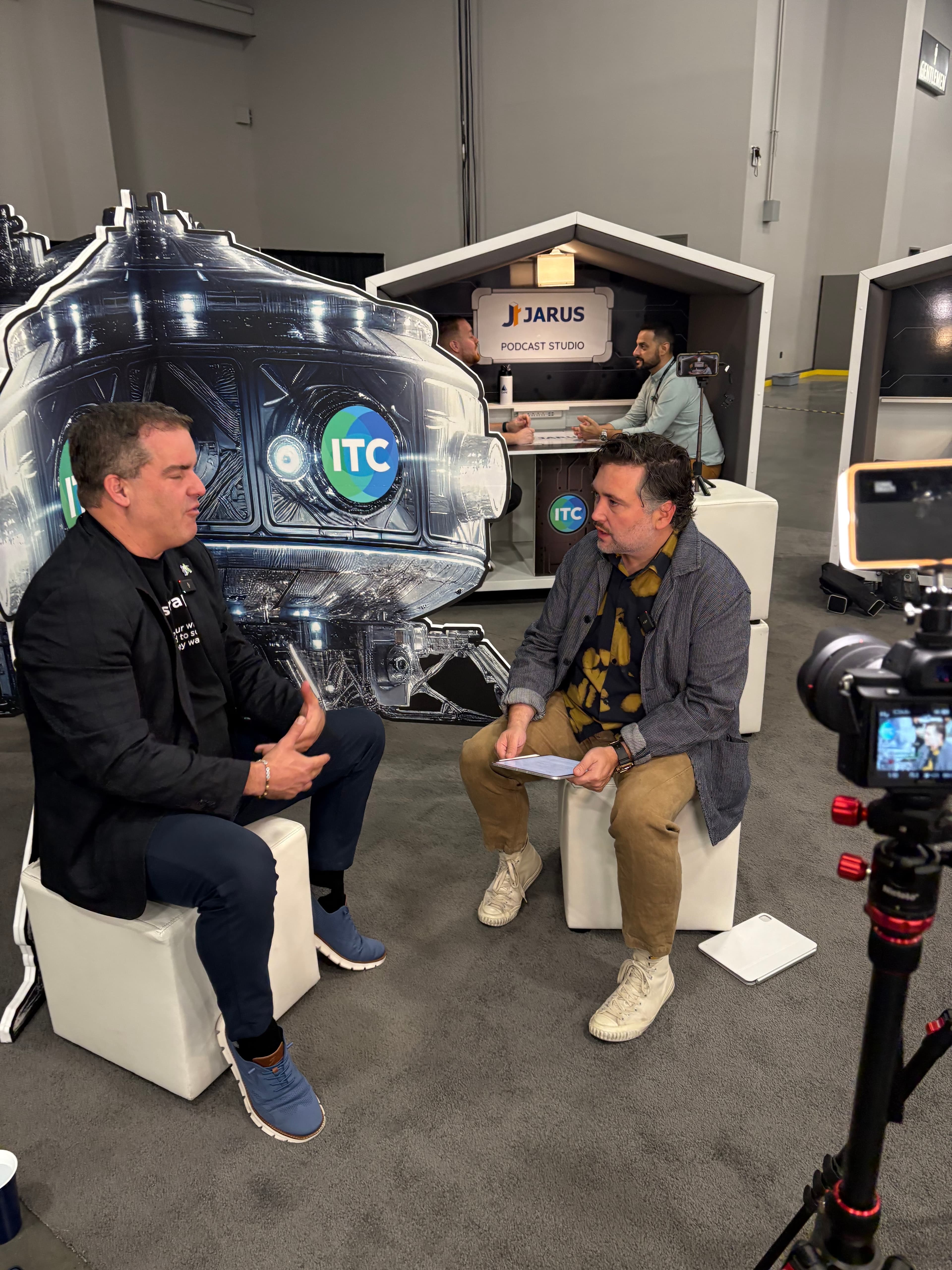 Jason interviewing at conference