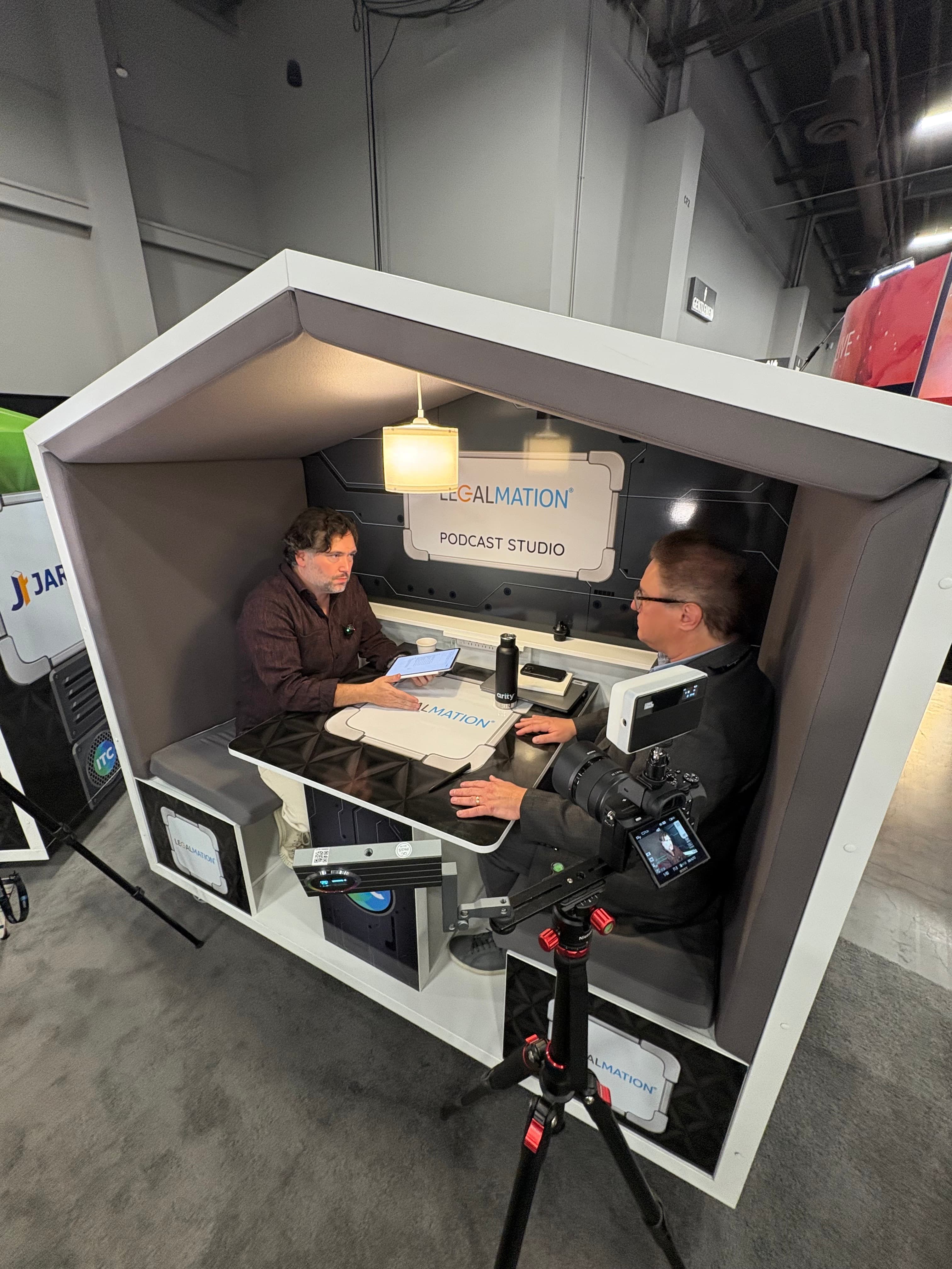 Recording session at conference